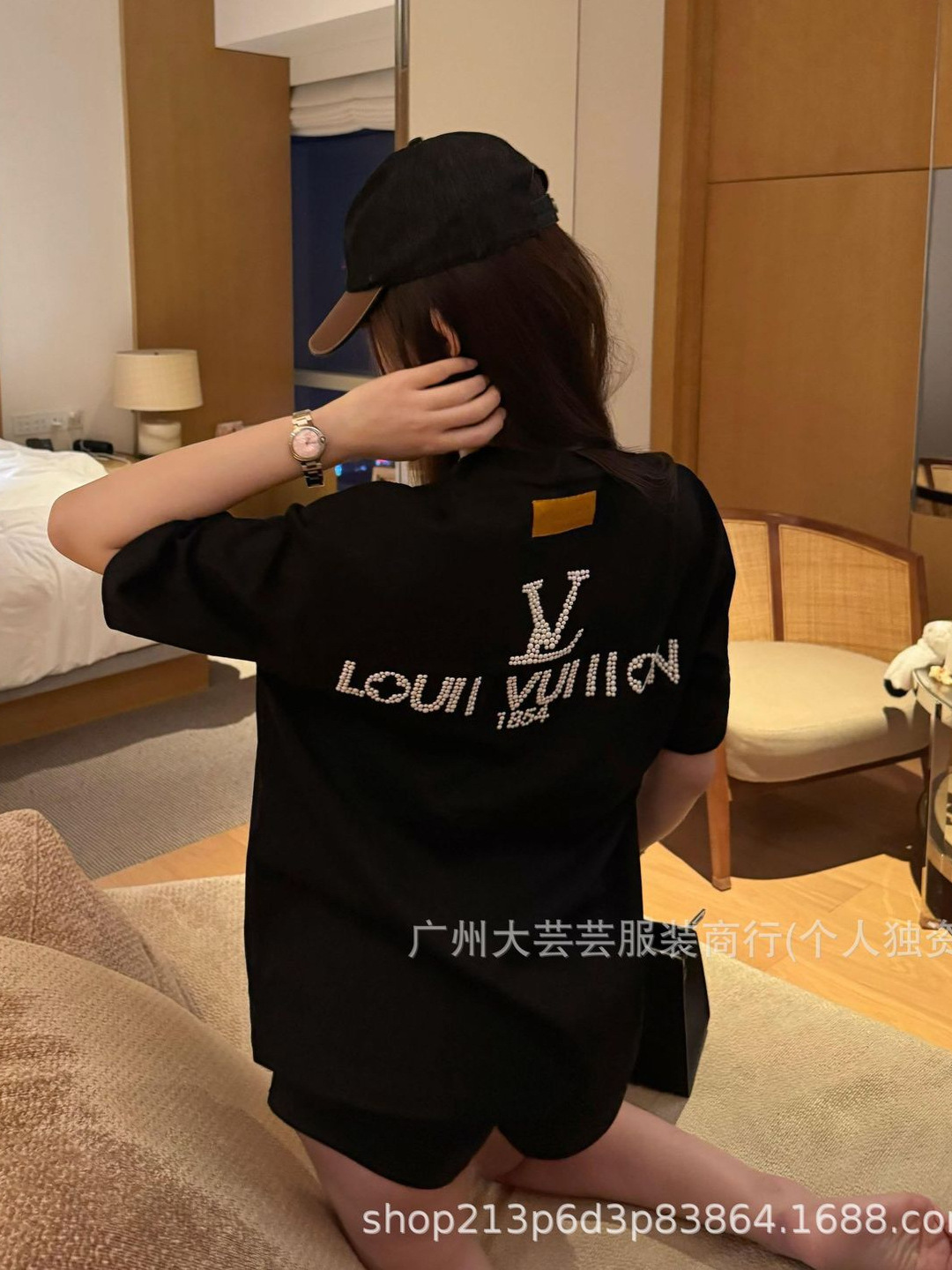 Donkeyjia 正しい高バージョンパール半袖 25 新しい夏 L ビーズ Tシャツドロップシッピングルーズ男性と女性のトップス