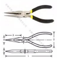 史丹利 黑色双塑柄尖嘴钳 84-100-23,84-101-23,84-102-23