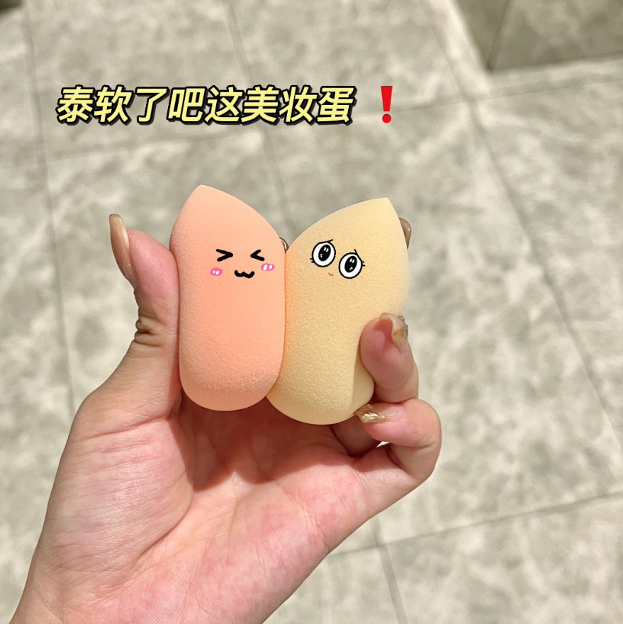 Щетка для лица 韩汝水滴状美妆蛋 化妆海绵蛋不吃粉葫芦水滴粉扑干湿两用