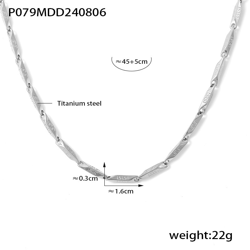 Conjunto de joias com colar e pulseira de elos em losango_voghion.com