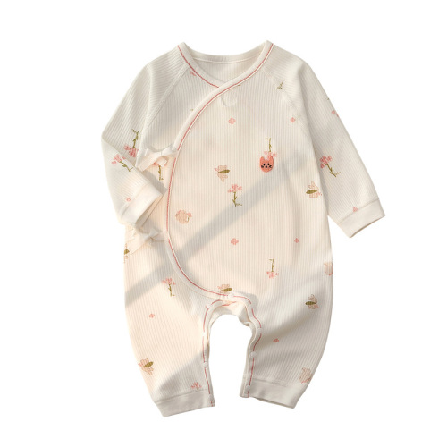 Newborn baby one-piece strappy monk suit for male and female baby one hundred days after one month boneless casual foreign newborn clothes