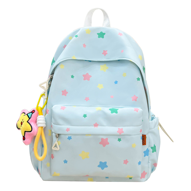 Nueva pequeña fresca mochila de estudiantes de secundaria alta capacidad de impresión ligera mochila de dibujos animados mochila de viaje