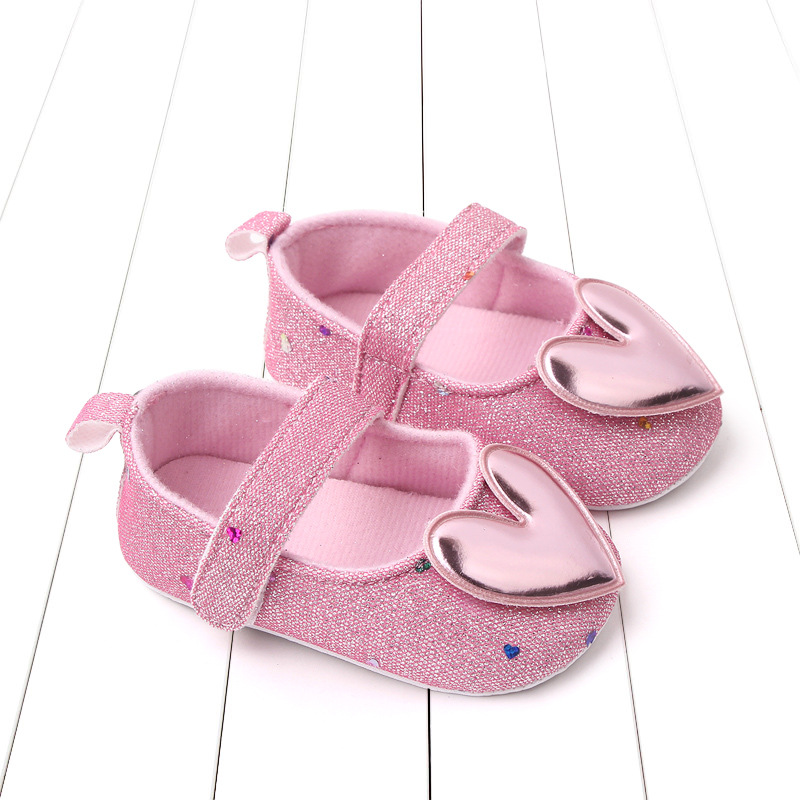 Sparkling princess shoes, baby with soft soles anti slip single shoes for ages 0-1 in spring and autumn_viptrois.com