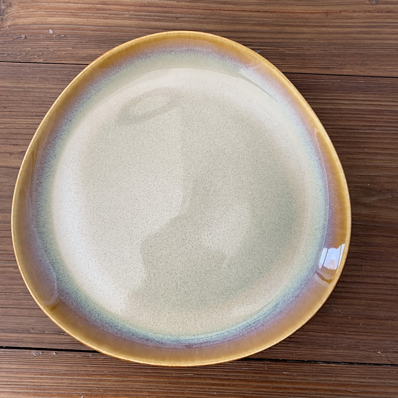 El horno cambia el color de la melaza de la exportación del comercio exterior [un solo producto de gama alta de la marca] placa occidental placa plana de 10 pulgadas Placa de filete