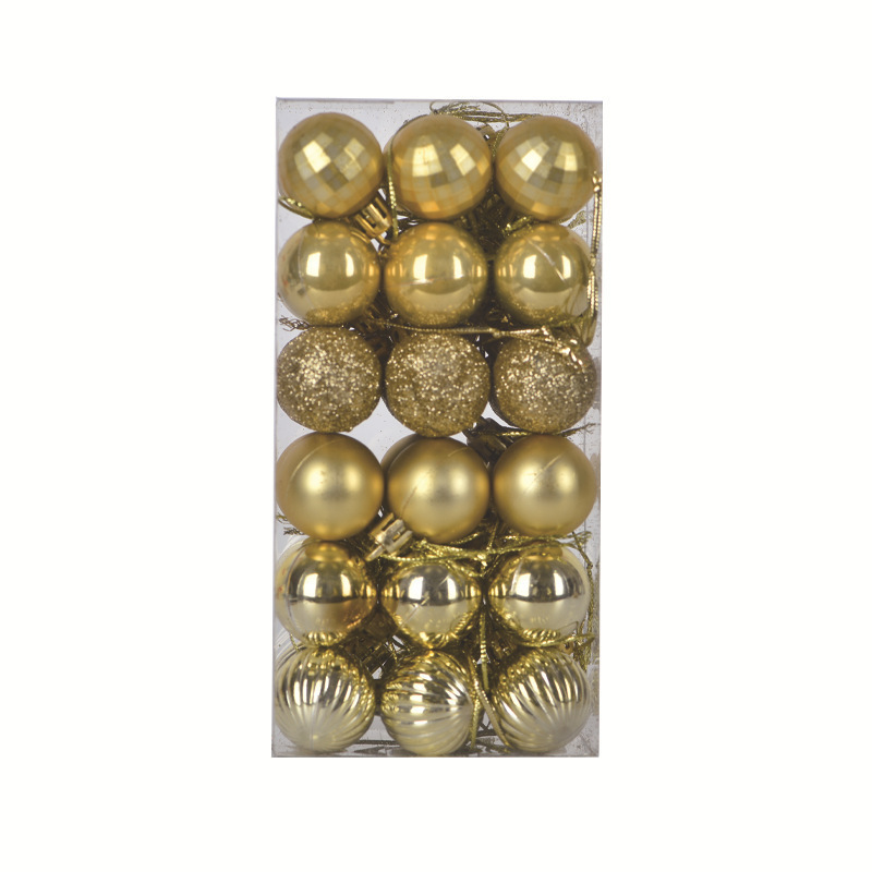 新品3/4cm36個セット異形ボールクリスマスツリー小さなペンダント祝日飾りスイカ方眼クリスマスボール|undefined