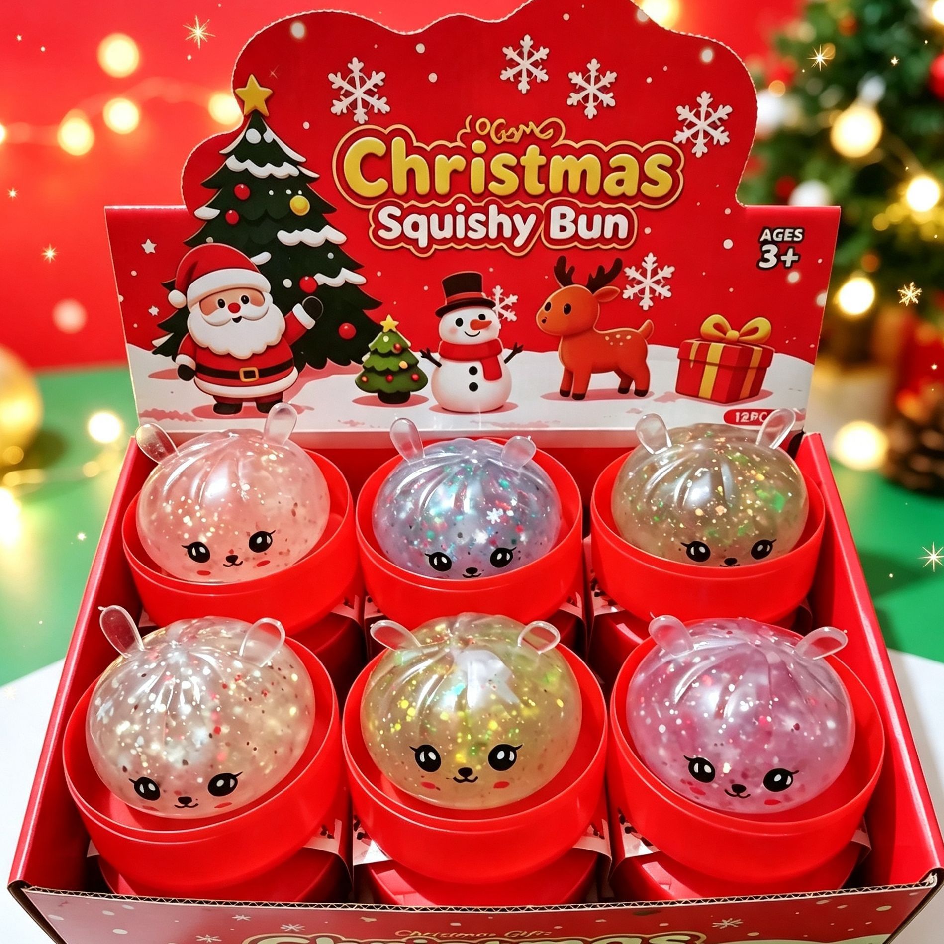 8.5cm christmas bunny pectin buns (144 pieces per box/12 pieces per box + free steamer)