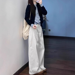 学院小香风蓝色针织套装女2025韩系巨好看的早秋季流行穿搭一整套