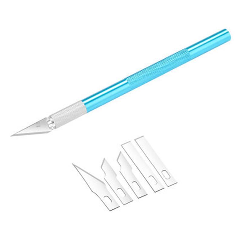 散装金属雕刻刀手机贴膜刻刀笔刀美工刀 线路板刀+5pcs 刀片