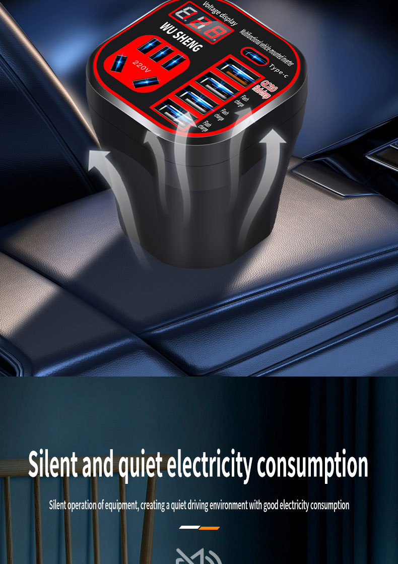 Car Truck 12V/24V to 220V multi-function car Inverter converter mobile phone socket charger