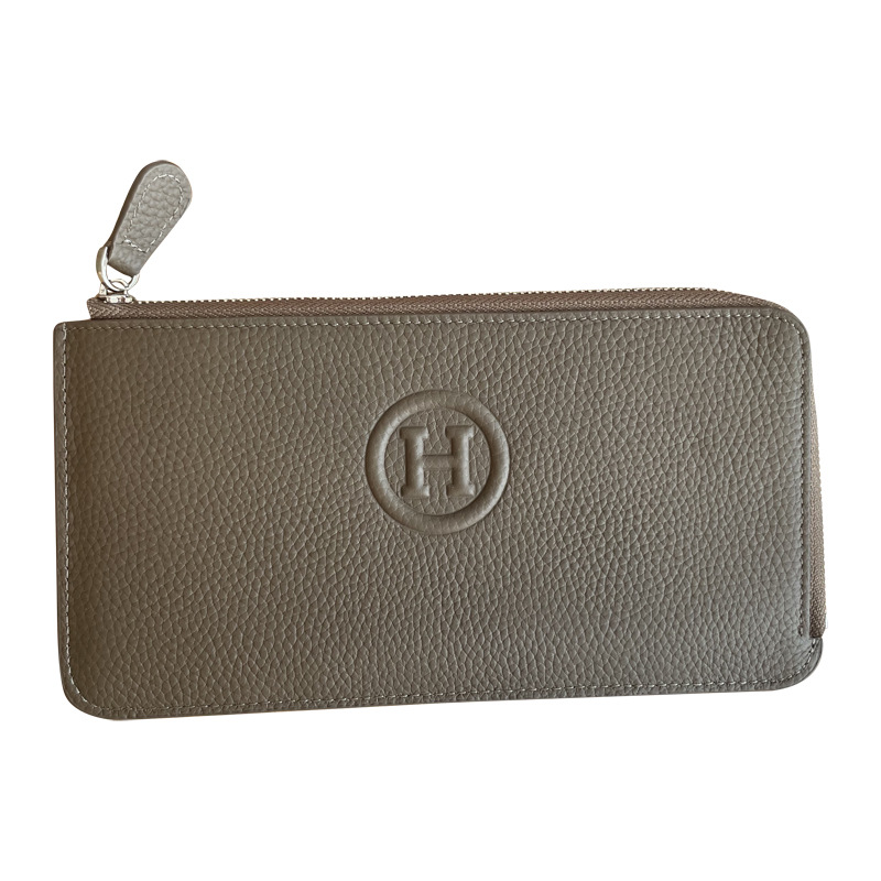Wholesale Genuine Leather Women's Long Wallet Niche Design 2026 New Arrival Luxury Multi-Functional Zipper Purse - Thumbnail 5
