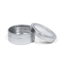 25g克小鋁盒 45*18mm化妝品藥膏蠟燭包裝鋁罐 25ml開窗鋁盒