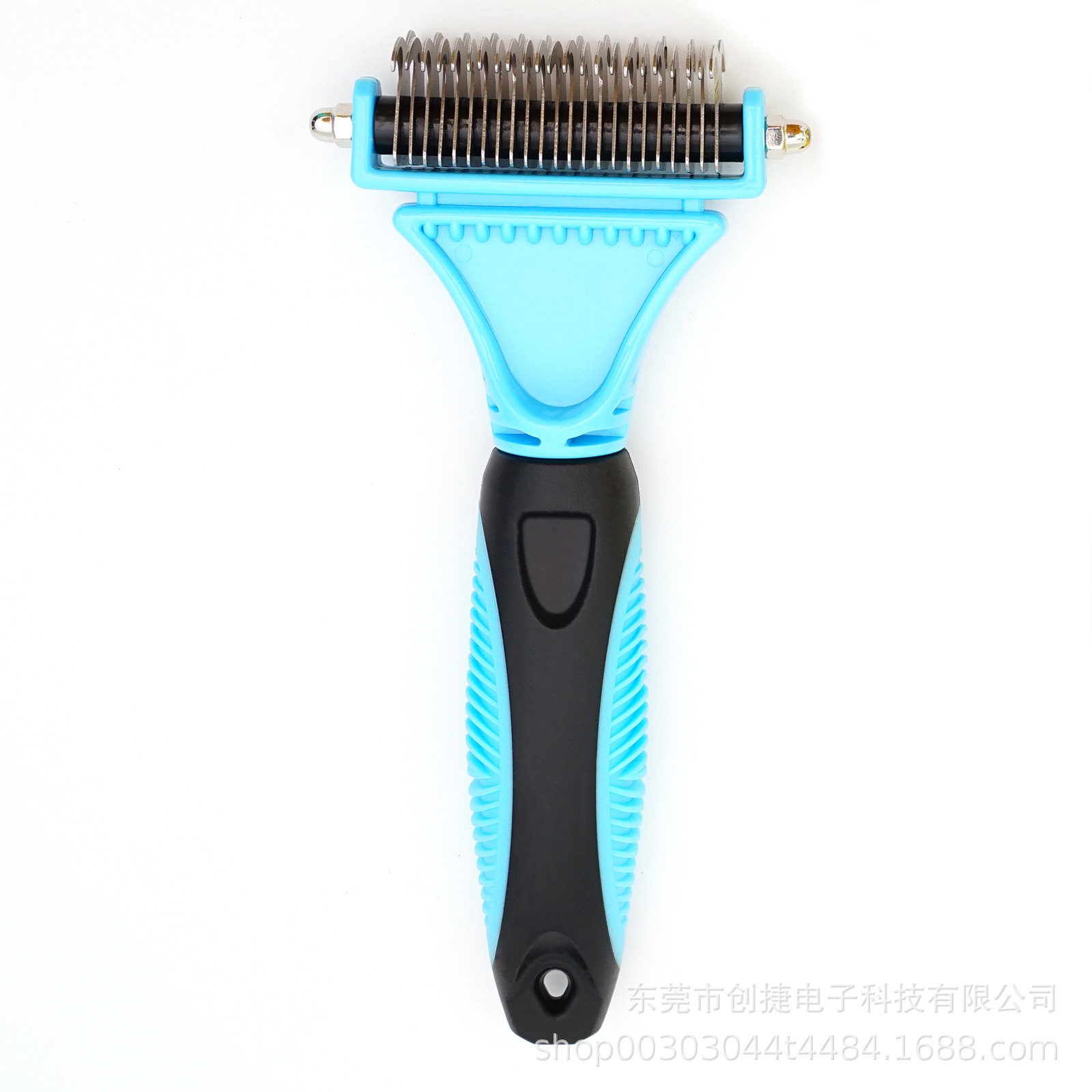 Peines personalizados para mascotas, gatos, perros, belleza especial, peines de acero inoxidable de doble cara, peluche de cabello de oro