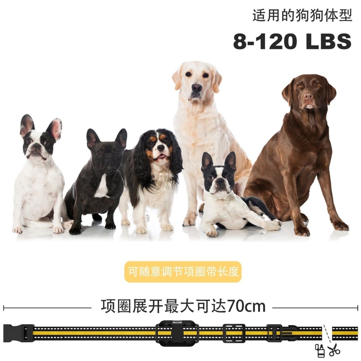 Collar de choque eléctrico para perros de entrenamiento de perros de voz para corregir la comida desordenada y el entrenador de perros de control remoto