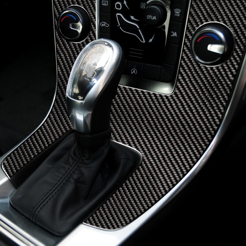 Suitable for Volvo S60L V60 modified carbon fiber interior central control gear lift window air outlet decorative sticker