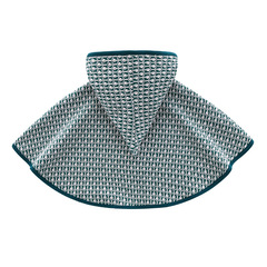 Children's Autumn/Winter Baby Cape with Fleece Lined Hooded Poncho Knitted Thick Coat for Outdoor Windproof Wear