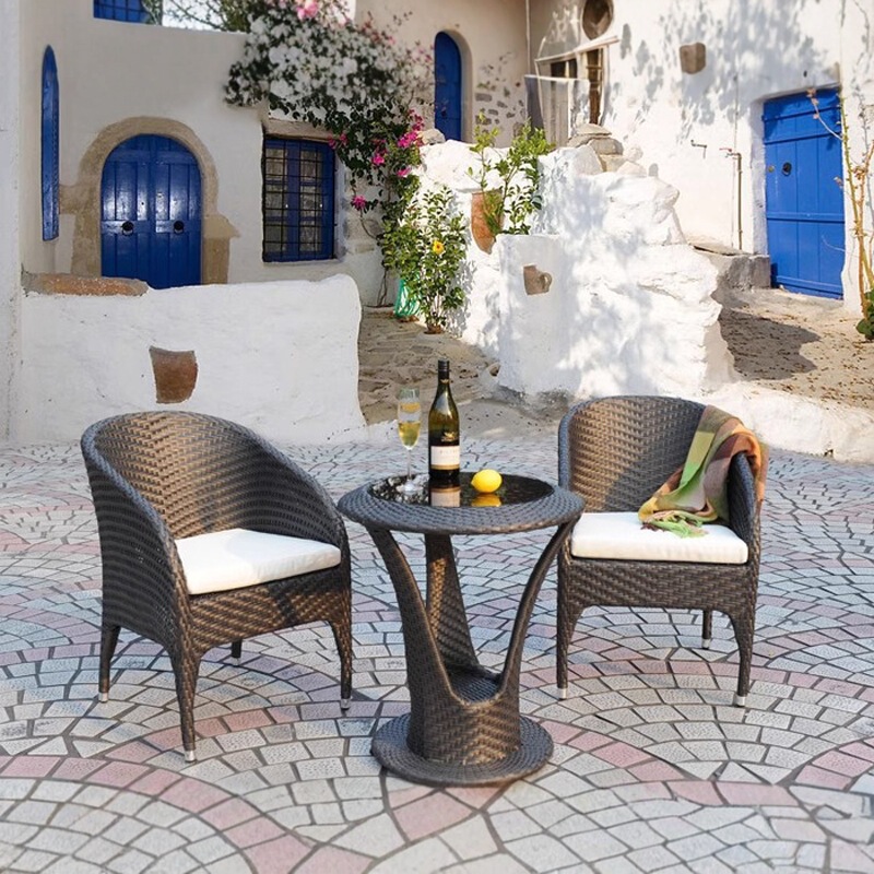 Outdoor Table and Chair Leisure Terrace Combination Balcony Rattan Chair Three-Piece Set Hotel Outdoor Cafe Rattan Custom Furniture Outdoor Table and Chair Leisure Terrace Combination Balcony Rattan Chair Three-Piece Set Hotel Outdoor Cafe Rattan Custom Furniture