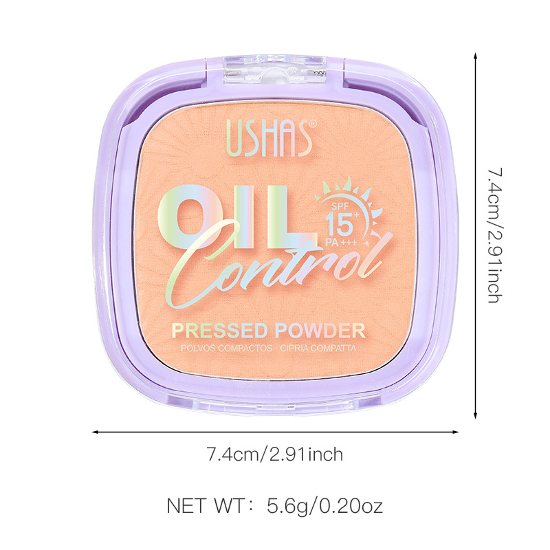 USHAS polvo spot transfronterizo de control de aceite, protector facial, maquillaje en polvo UF079