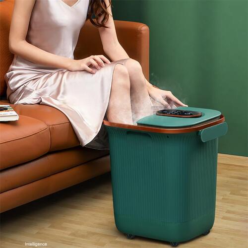 Automated Foot Bath with Full-Body Massage, Constant Temperature Heating, Deep Bucket Foot Bath Tub, Electric Wave Foot Bath Machine