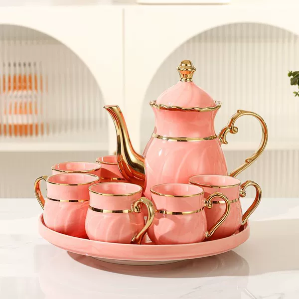 Pink Swan 1 pot 6 cups 1 rotating disc