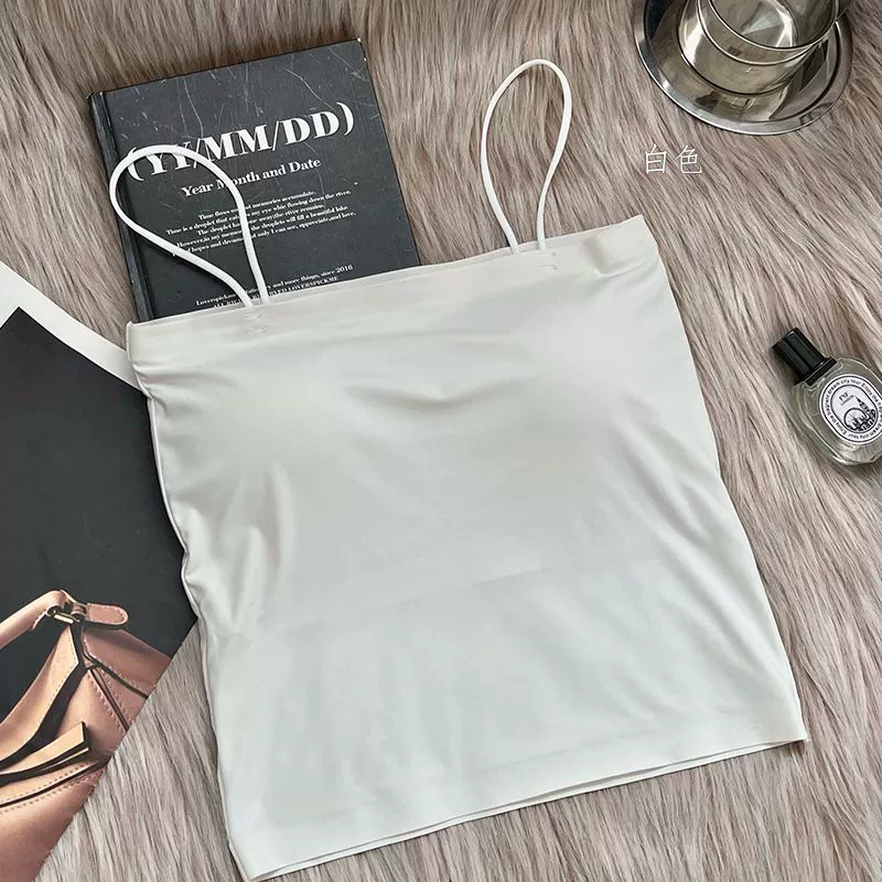 Silk vest camisole, body-friendly thin top with built-in cups, lifting effect and beautiful back