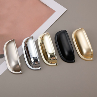 Shell Handle French-style Chrome Plated silver Gold Modern Simple Cabinet Door Cabinet Tin Cabinet Handle