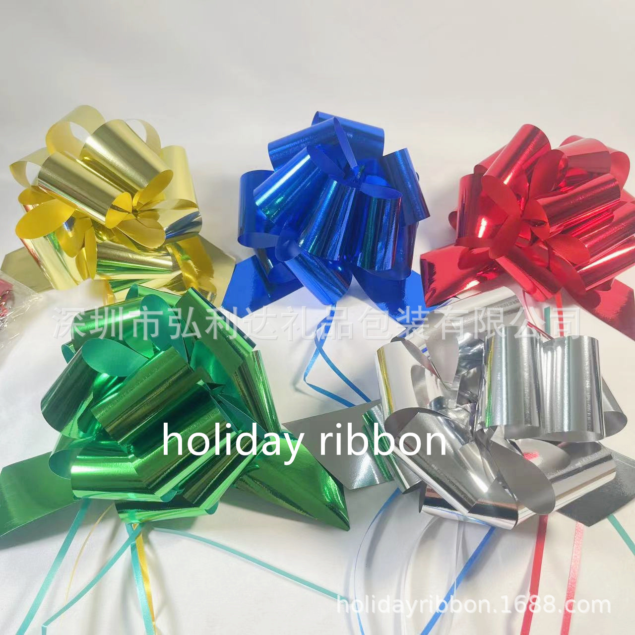 50 # flores hechas a mano para personalizar varios tamaños de regalos de Navidad flores de mano perezosa flor de fiesta decoración de cinta