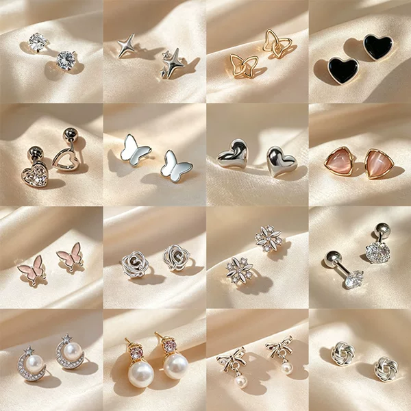 s925 silver pearl earrings for women, light luxury, ear-friendly, versatile style, heart-shaped butterfly earrings, niche and high-end feel