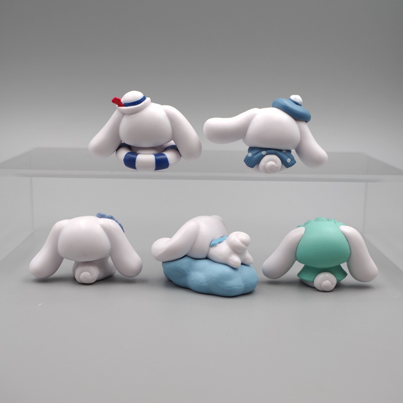 다섯 큰 귀 개의 매일 수영 서클 큰 귀 개 인형 DIY 패치 소재 장면 장식품 인형