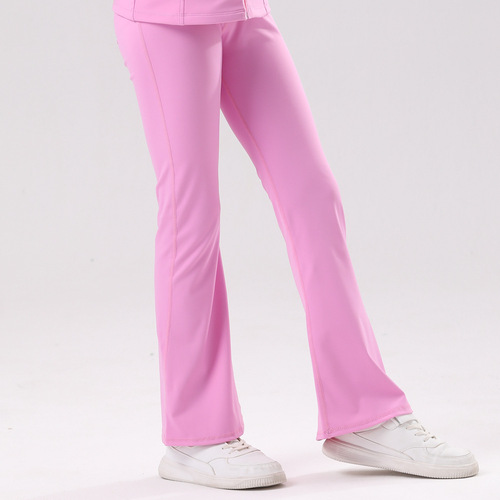 European and American New Autumn and Winter Girl Children Yoga Bell Bottom Pants Jacket Outdoor Sports Training Yoga Clothing Fitness Pants