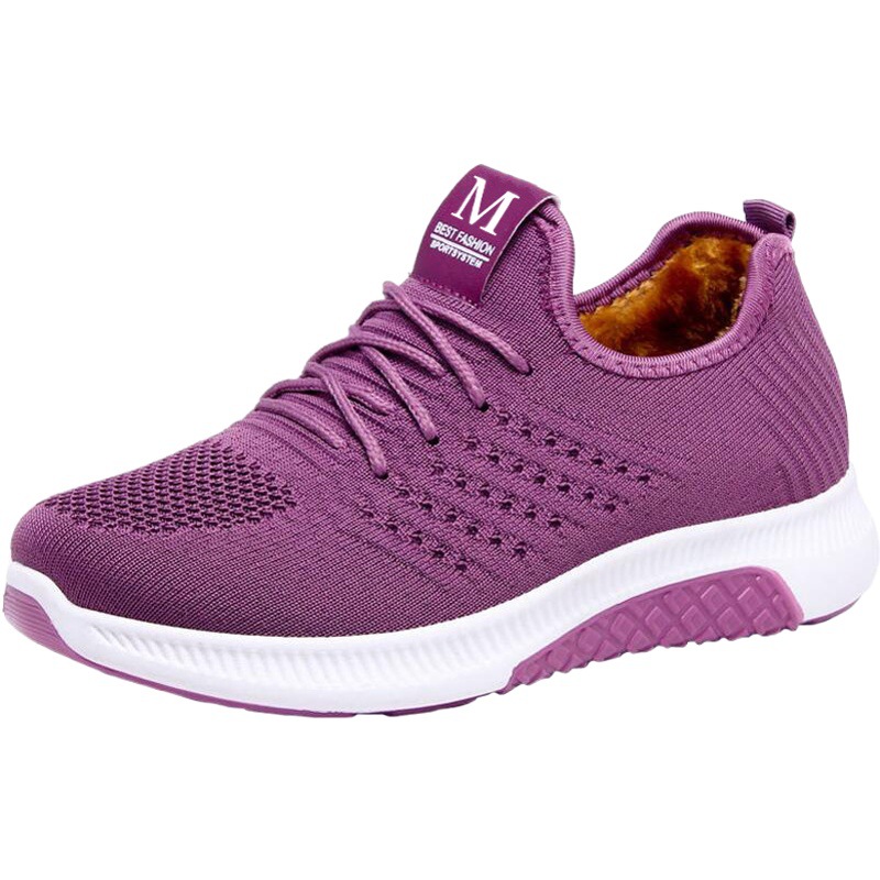 2020 nuevos zapatos de algodón viejos de Beijing zapatos de algodón de mujer casual de mujer de mediana edad y ancianos forrado de vellón cálido antideslizante zapatos de algodón madre