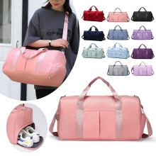 休闲运动健身包女干湿分离带鞋位斜挎旅行包可套拉杆收纳行李袋男