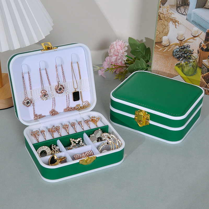 흰색 가장자리 녹색; 잠금 장치가 있는 새로운 스타일 13.5*11.5*5.2CM