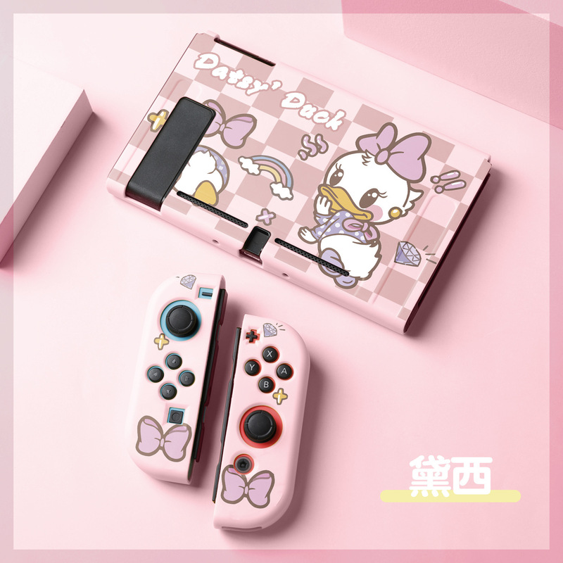 SWITCH OLED 小型フレッシュカートゥーン保護ケース 分割型ns塗装ソフトシェル TPUマットカラーシェルピックアップ|undefined