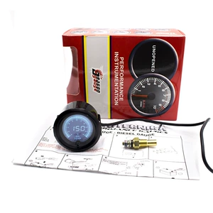 Car modification 2 inch 52mm50-140 ℃ oil temperature gauge 7 kinds of background light LCD display car oil temperature