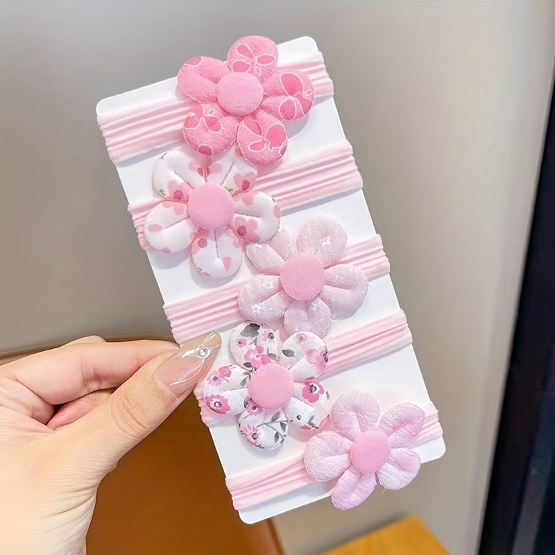 Flores rosas-5Pcs