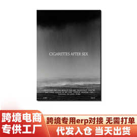 外贸热销抽象客厅帆布画海报跨境英文专辑挂画卧室高清画芯批发