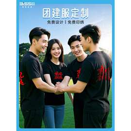 企业团建定制T恤夏季短袖印logo图文化衫班服工作可绣字重磅棉T