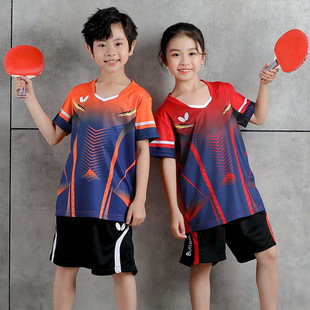 Детская форма для настольного тенниса, комплект подходит для мужчин и женщин, быстросохнущий спортивный костюм, короткий рукав