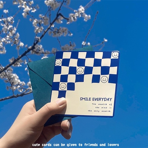 Checkerboard simple greeting card i small fresh creative ns style advanced handwritten birthday wishes diy handmade couple thank you