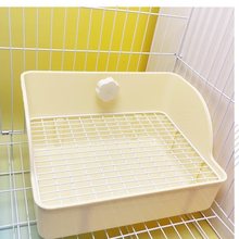 宠物兔子加高方形厕所大号荷兰猪大砂盆兔兔尿盆小宠上厕所