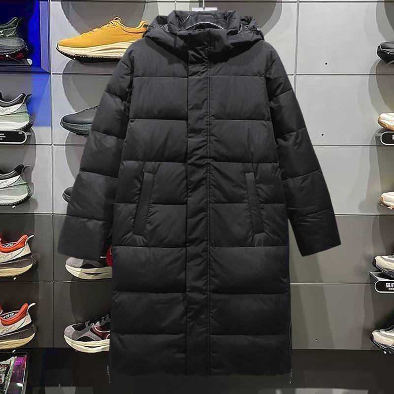 Plus tamaño abajo chaqueta media-longitud 2023 nuevos hombres y mujeres de invierno engrosada pato blanco abajo con capucha abrigo suelto ropa de moda