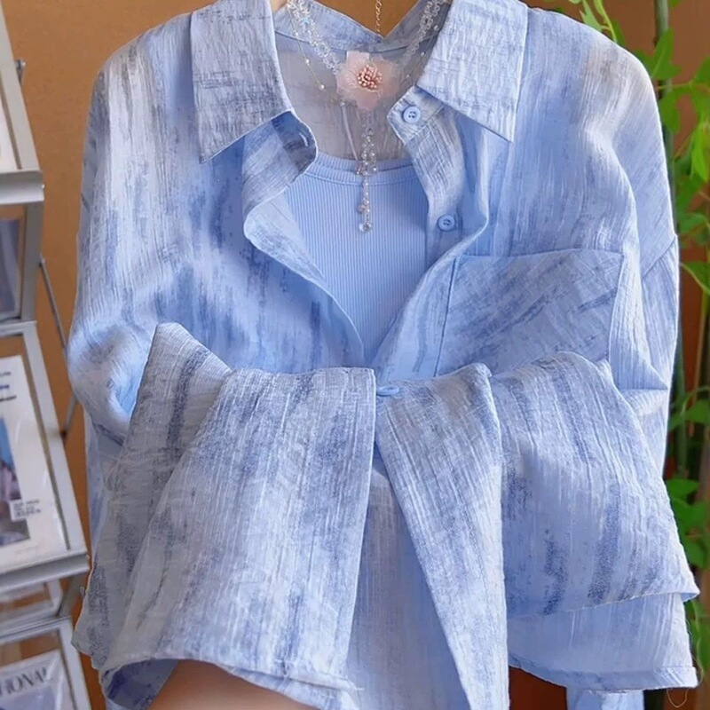 New Summer Style Women's Tie-Dye Sun Protection Shirt, Lightweight and Breathable Shirt New Summer Style Women's Tie-Dye Sun Protection Shirt, Lightweight and Breathable Shirt