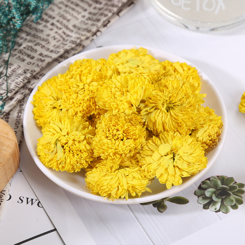 Bulk wholesale large-flowered Wuyuan Imperial Chrysanthemum, loose Wuzhou Imperial Chrysanthemum tea, one flower per cup, yellow chrysanthemum tea, imperial chrysanthemum