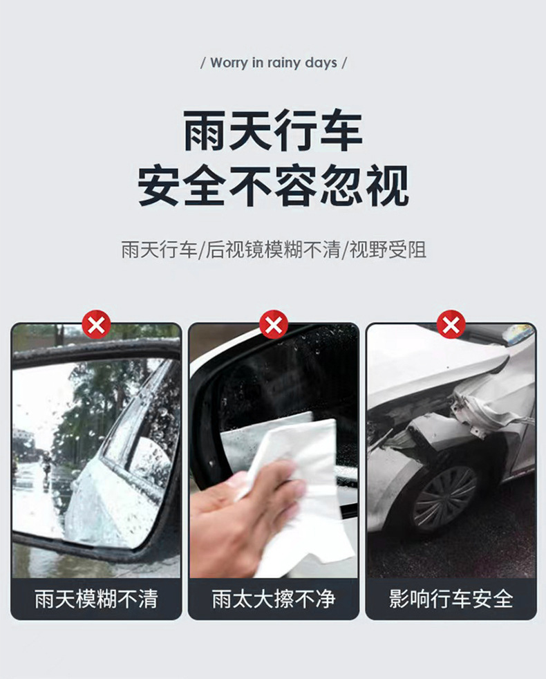 New General Motors Products Rearview Mirror Rain-proof Rain Eyebrow Rear Mirror Rain-proof Waterproof Sticker Decorations Factory None
