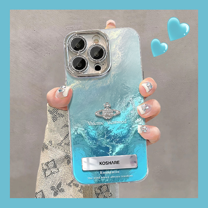 Blue Gradient Three-dimensional Planet for Apple 16 Tin Paper Pattern Phone Case 15 Lens Film Drop-resistant 14 Advanced Sense 13 Blue Gradient Three-dimensional Planet for Apple 16 Tin Paper Pattern Phone Case 15 Lens Film Drop-resistant 14 Advanced Sense 13