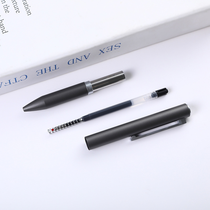 Fabricante en stock firma de metal pluma gel pluma esmerilado textura metal pluma de alta gama negocio regalo pluma publicidad impresión