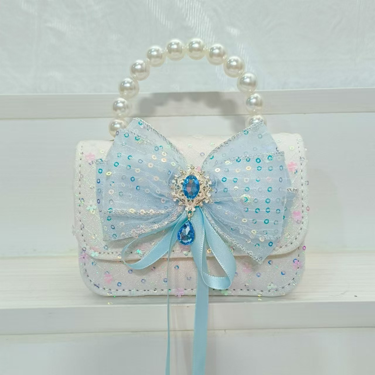 Bolsa de princesa de arco, bolso de cinturón, bolso de cadena, bolso de princesa, bolso de regalo para niñas, bolso de accesorios de viento fragante