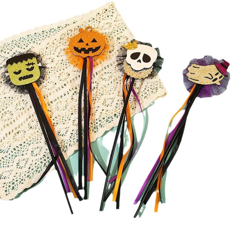 2024 nueva decoración de Halloween cabello de cabeza extraña banda de cabeza fiesta cosplay props varita mágica