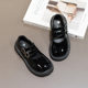 Girls shoes 2024 spring and autumn new children's performance shoes black dance shoes princess shoes big children's shoes wholesale