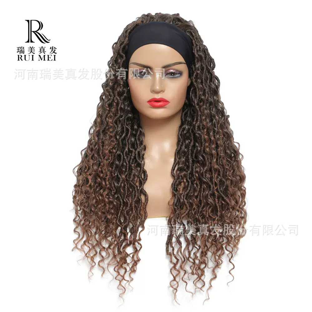 假发欧美假发绷带化纤高温丝长卷发头套